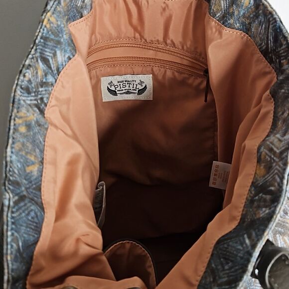 PISTIL satchel/tote heavy cloth 5 pockets 15”tallx11”wide - Picture 6 of 7